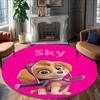 1pc Paw23 Carpet, Round Rug, Comfortable, Suitable for Entryways, Living Rooms, Office, And Bedrooms, Christmas Decoration