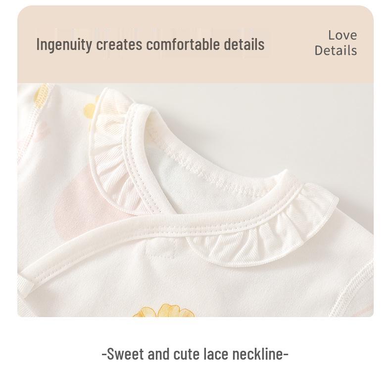 Infant Pure Cotton Seamless Romper - Spring/Summer One-piece Base Layer