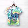 MINISO Disney Cartoon Cute Stitch Print Baby Clothing 3 To 14 Years Male Outdoor Clothes Boys Clothes Girls T-shirt Teen Top Shirts