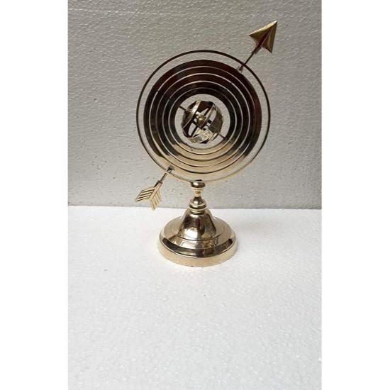 Gold Finish Aluminum Armillary Vintage Tabletop Sphere Globes Armillary Marine 11 Inches Handmade Decorative Globe