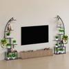 Plant Stand Indoor with Grow Lights, 166.5cm Tall 7-Tiered Lighted Plant Shelf, 2 Pack Metal Corner Plants Holder, 3 Timer & 10 Brightness, Half-Moon
