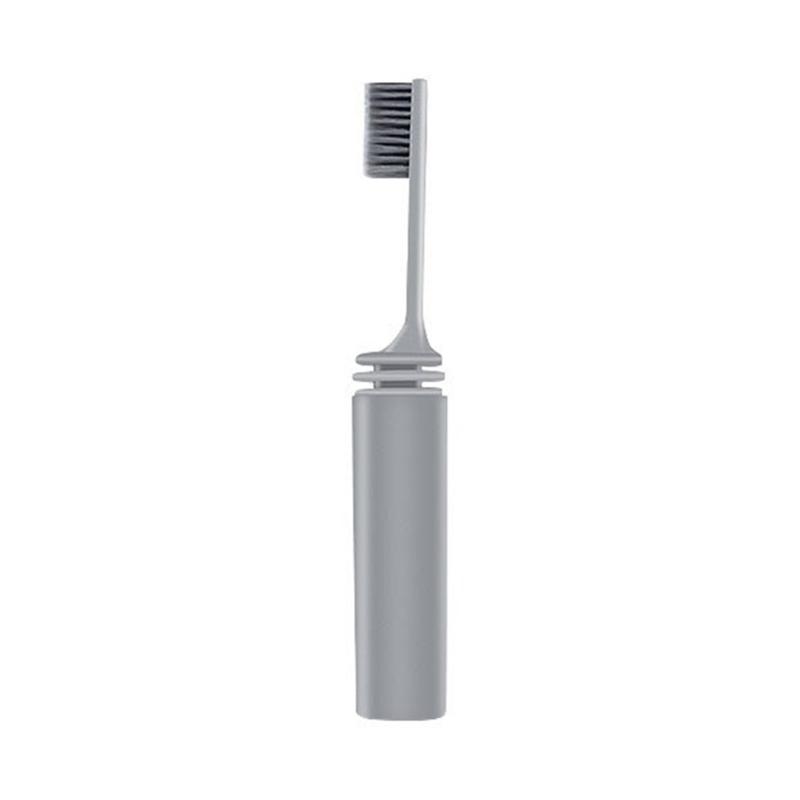 

Foldable Travel Toothbrush,Portable Toothbrush Built in Cover,Folding Toothbrushes for Hiking,Camping,Traveling серый