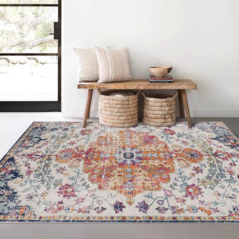Retro Pastoral American Style Imitation Cashmere Living Room Carpet