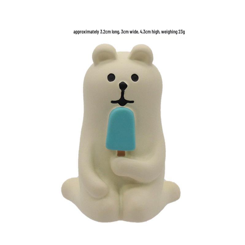 Resin Ice Cream Cat Ornaments - Trendy Handmade Japanese DIY Crafts for Car Decoration and Gifts.