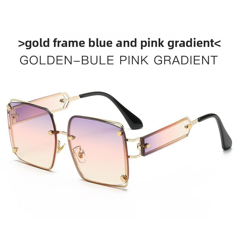 Punk Rock Metal Frame Sunglasses With Uv400 Protection For Fashion And Outdoor Activities