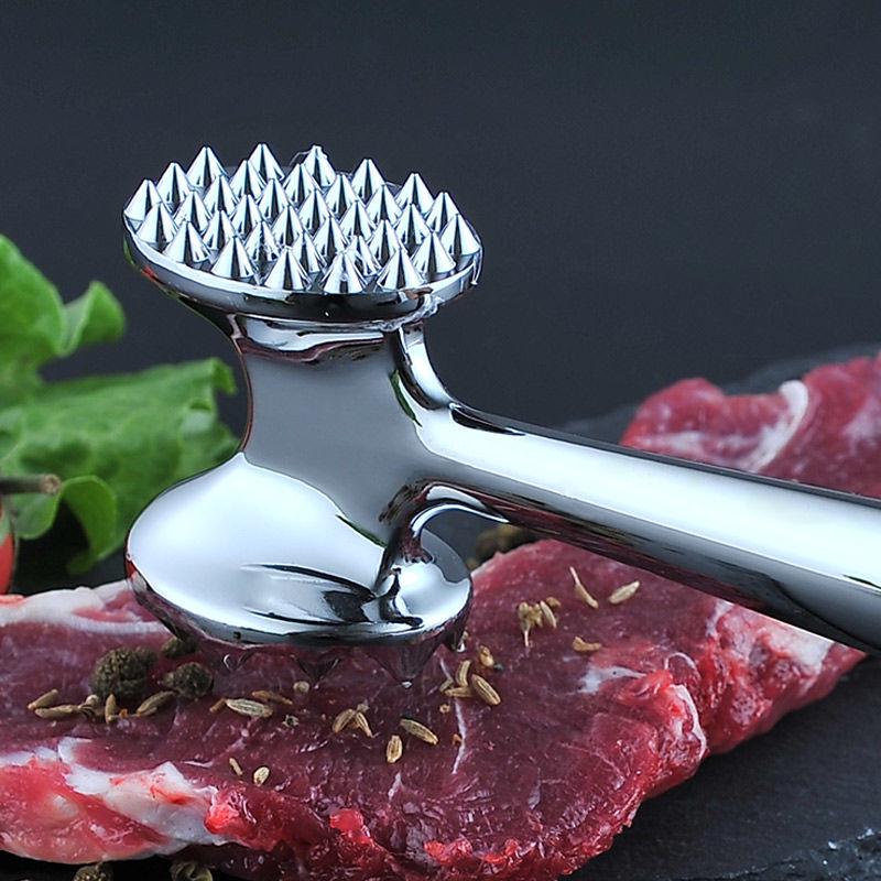 Double-sided Zinc Alloy Meat Tenderizer Hammer - Kitchen Tool for Breaking Tendon and Loosening Meat