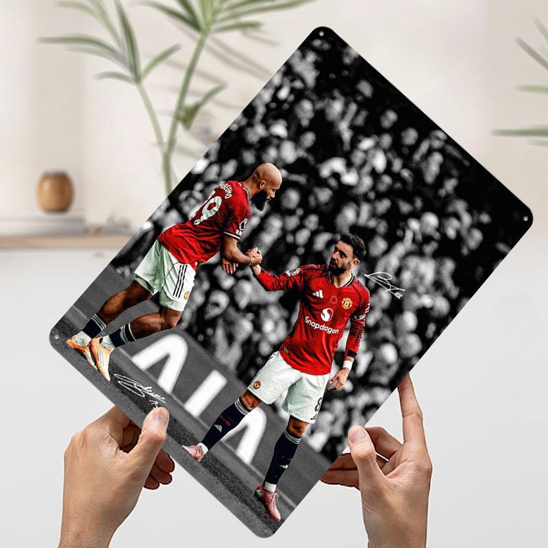 

Bruno Fernandes Vs Bryan Mbeumo Poster Customized Vintage Metal Signs Wall Art Retro Tin Plaque for Mancave Decoration Bedroom 7.9x11.8In(20x30cm)