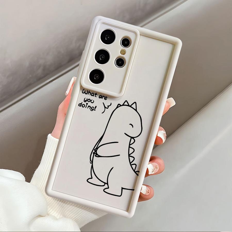 Cute Couple Dinosaur Case for Samsung Galaxy S24Ultra S20FE S22 S24 Plus S23 FE S21 S25 Ultra S25 Edge Phone Cover