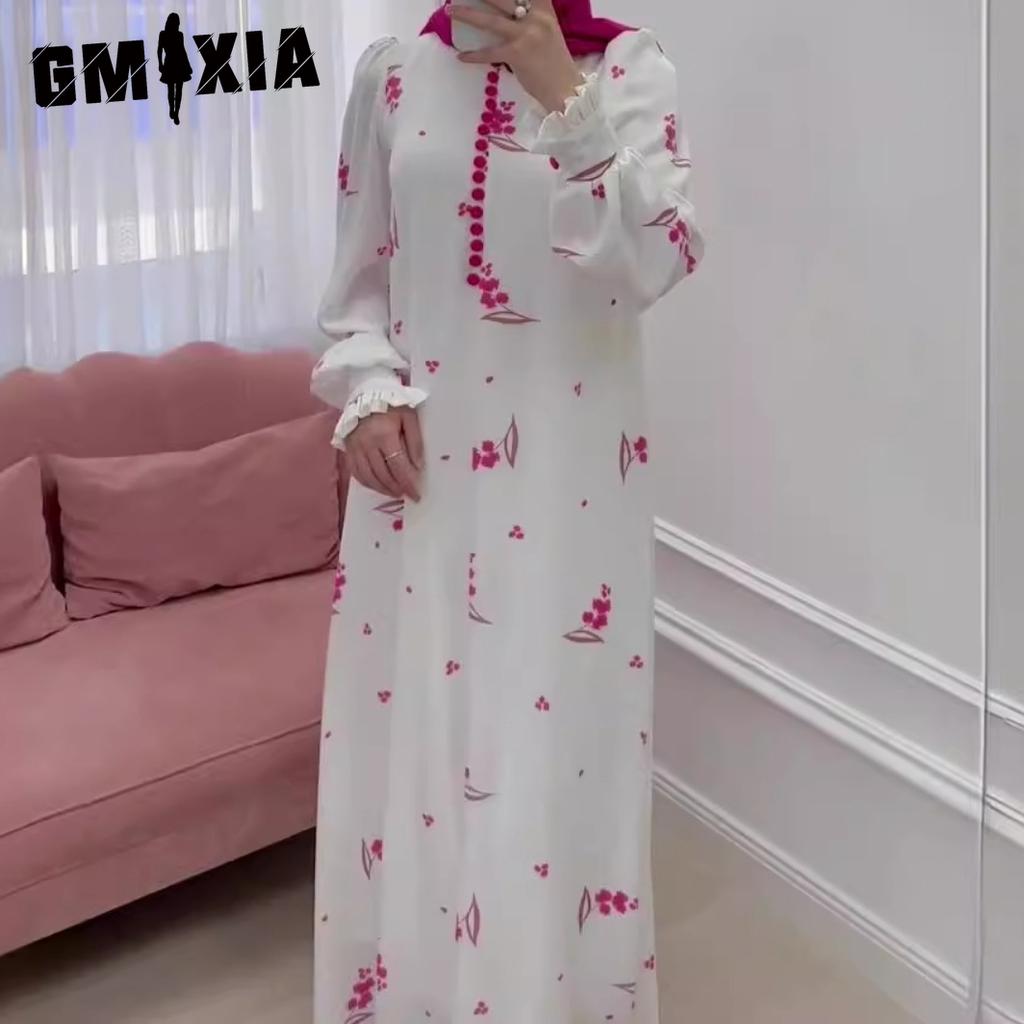 GMXIA Spring Gentle Wind Small Fresh Floral Design Long Dress