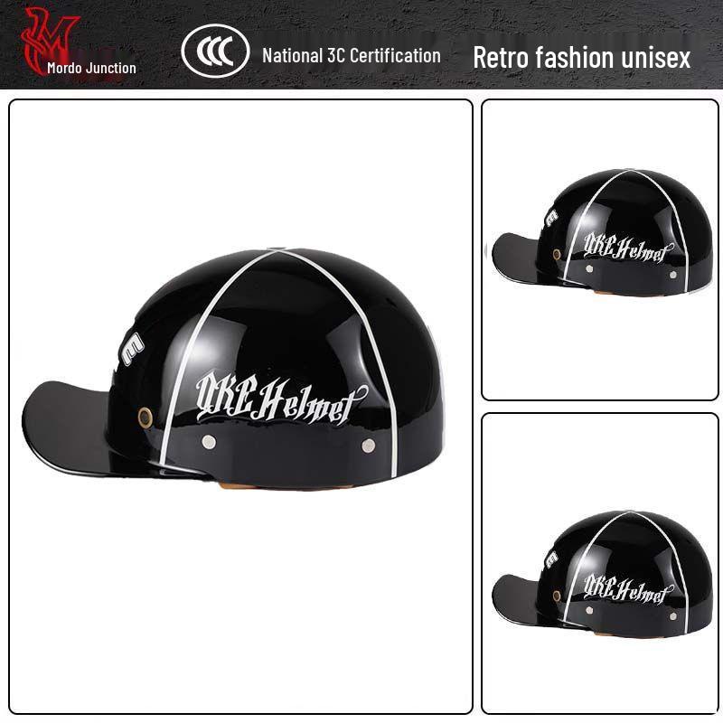 Retro Electric Vehicle Riding Helmet - Unisex, Lightweight, All-Season