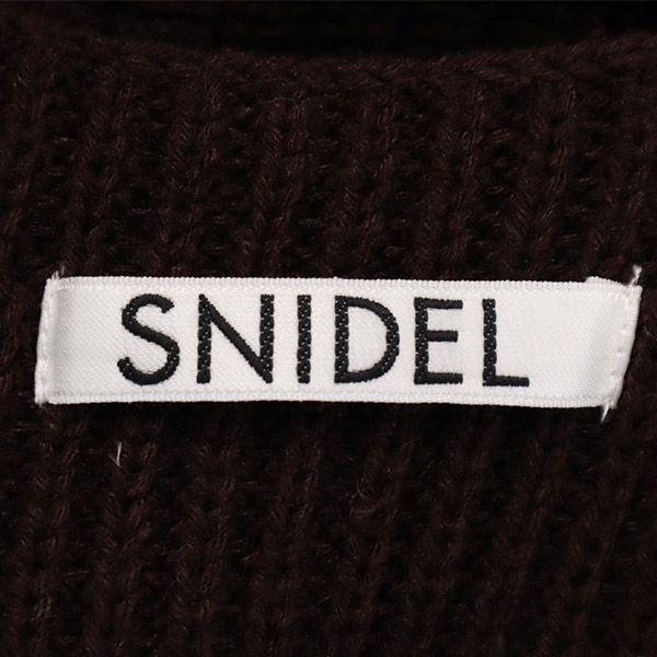 SNIDEL Long Sleeve Knit One Piece F Brown Women Used