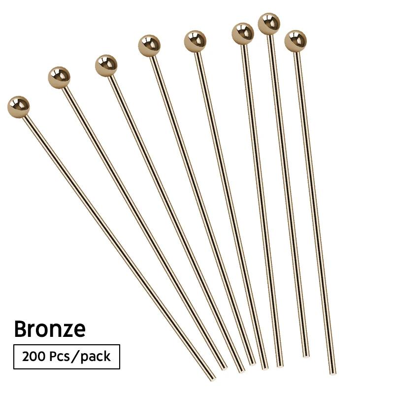 200pcs/lot 20 25mm Copper Ball Head Pins Handmade For DIY Jewelry Making Findings Supplies Accessories 7 Colors