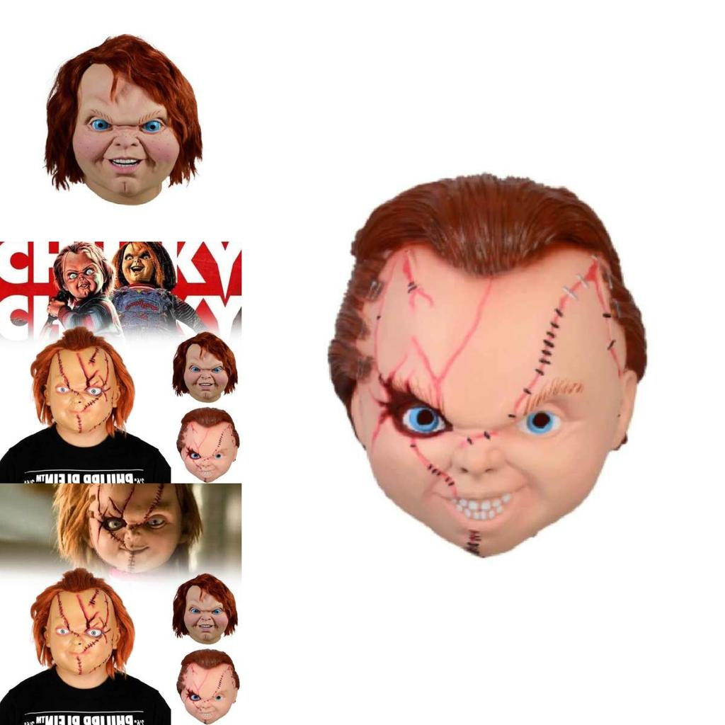 Kinderspiel Halloween Latexmaske mit Bluteffekt für Horrorparty Cosplay