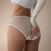 TERMEZY Seksowne majtki damskie Hollow Out Przezroczyste majtki z siateczki Jednolity kolor Oddychająca bielizna Niski stan Stringi Miękka bielizna