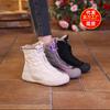 Quality retro versatile snow boots soft-soled waterproof cotton shoes piled thickened warm high-top women's shoes