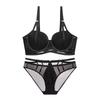 French Style Push Up Bra With Thin Top Thick Bottom Cups Side Support Lift 3/4 Coverage Underwire Small Bust
