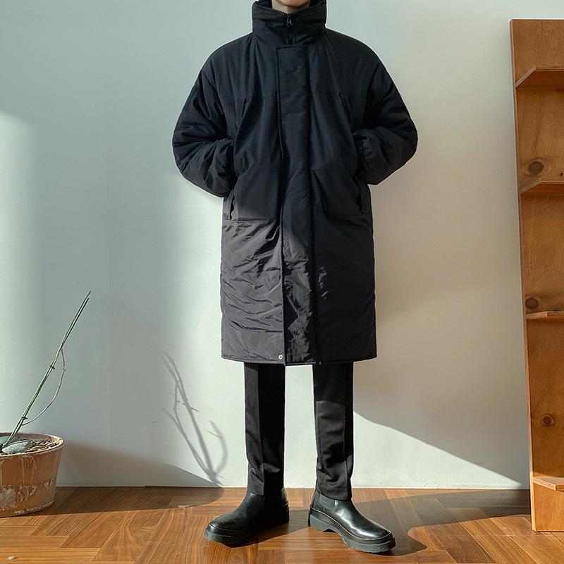 

Хлопковое пальто мужское пальто средней длины корейский стиль модное свободное утолщенное хлопковое пальто и куртка M