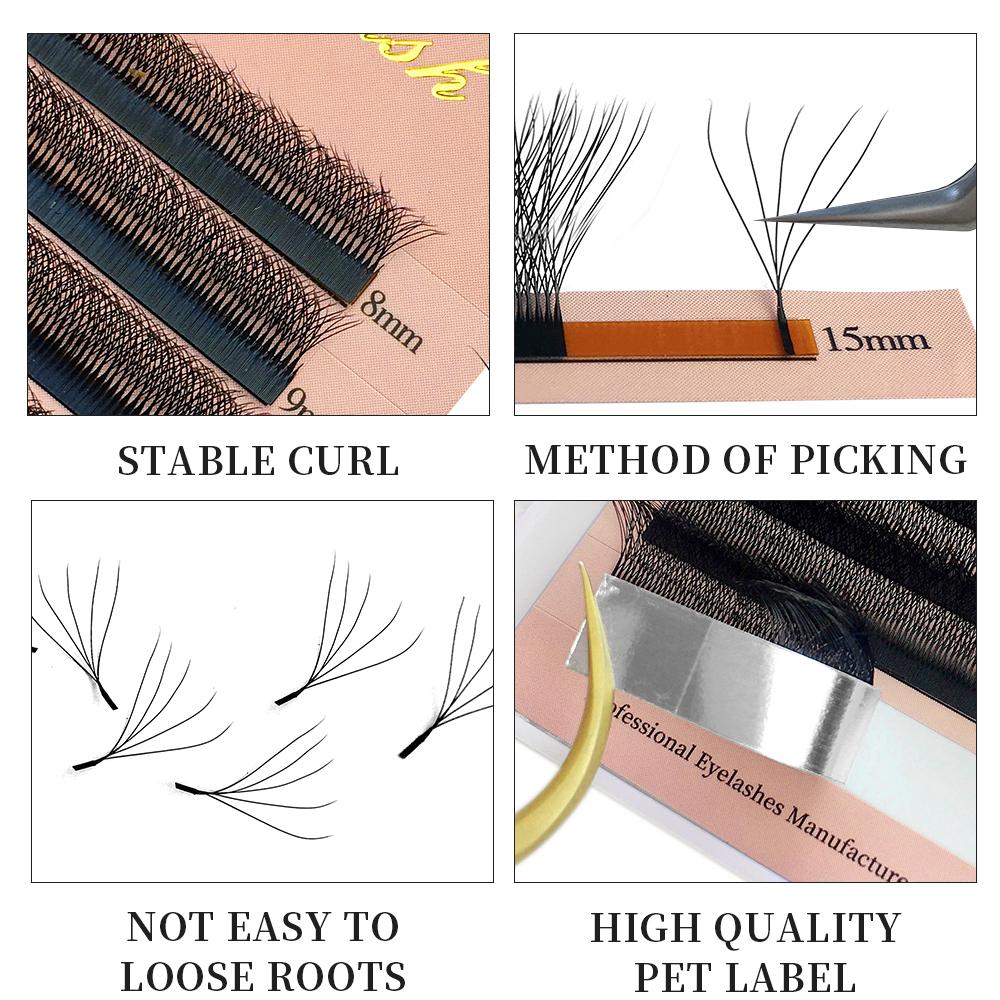 Goddess  4D/5D W Style Flower Lash Premade Volume Fans Eyelash Extension Natural Soft Light Lash 5D W Shaped Lashes