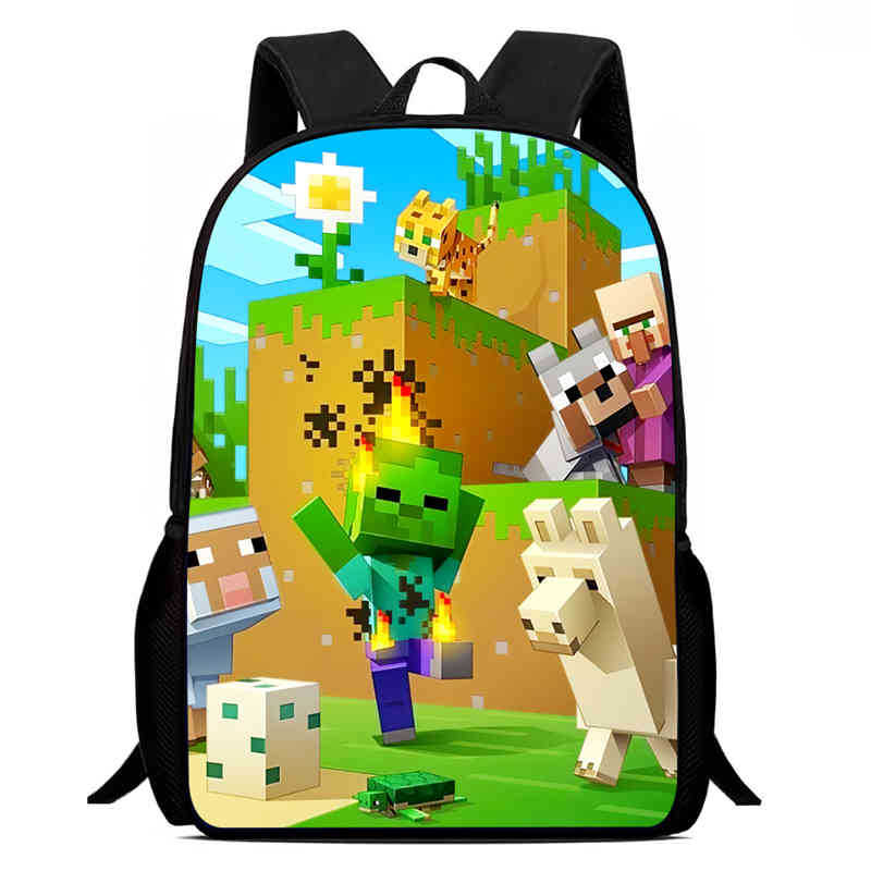 Minecraft Printed Backpack Children'S Elementary School Bag