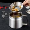 Stainless Steel 304 Oil Filter Pot for Kitchen - Frying Pot with Separate Oil and Dregs Storage.