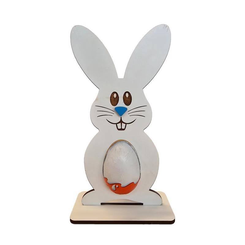 Wooden Egg Stand Bunny Egg Rack Wooden Easter Bunny Egg Holder For Kinder Eggs Personalized Table For Kids For Chocolate