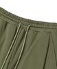 BROWNBREATH Tag Two Tuck Wide Sweat Pants - Khaki