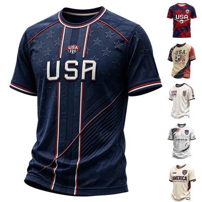 Men's Short Sleeve T-Shirt with Soccer Graphic for Casual Everyday Wear