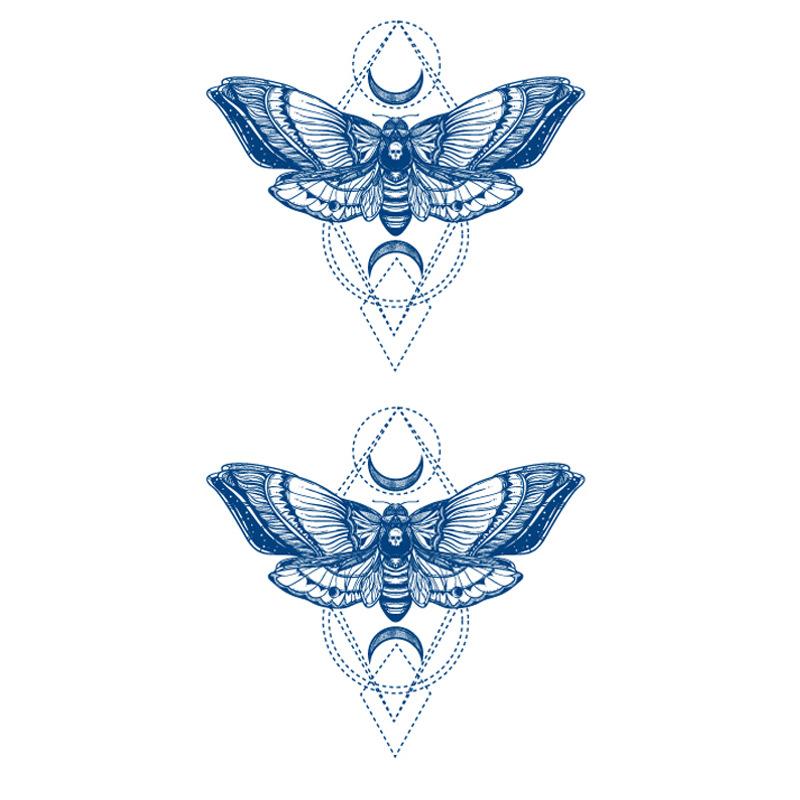 Temporary Stickers for Body, Long-Lasting Design One Size синий
