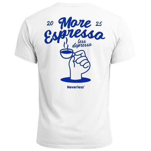 Men s T-Shirt Backprint More Espresso Coffee Lover Graphic Shirt Summer- M