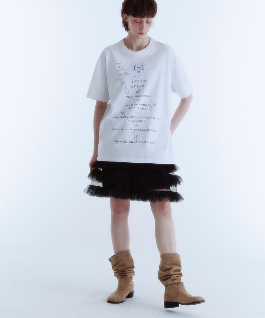 KINETO Women'S Room Service Menu T-Shirt_White