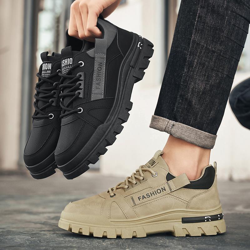 Men’s Sports Shoes Running Sneakers Students Jogging Shoes Black Outdoor Hiking Walking Shoes High Top Over Sized