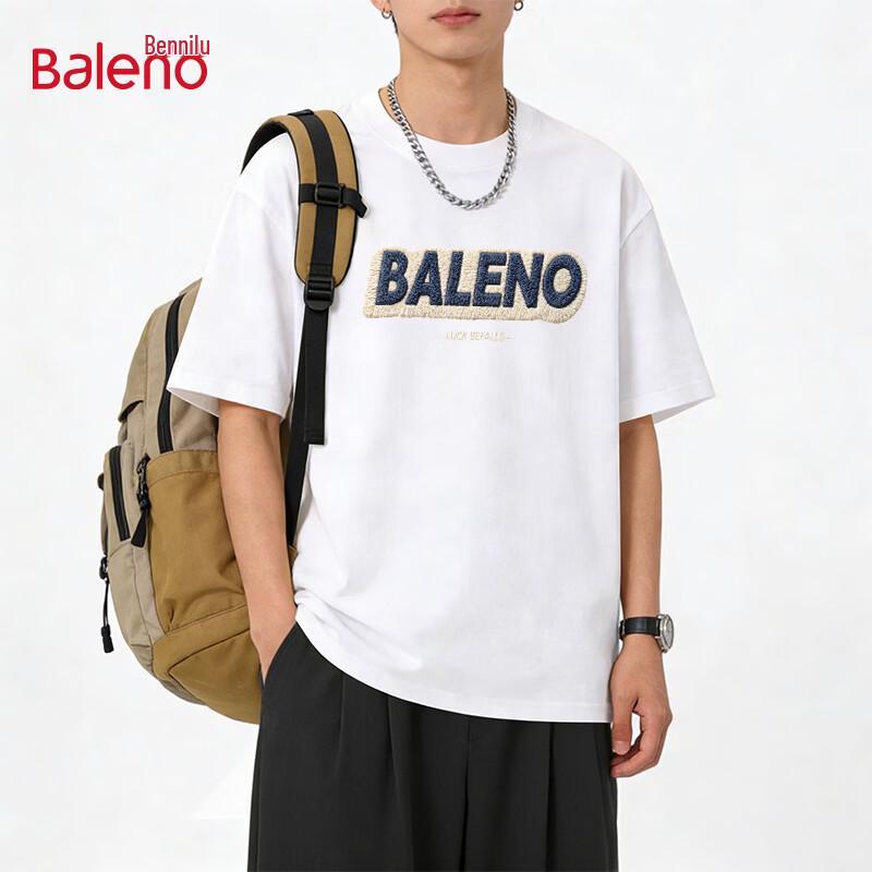 Baleno Men's Loose Fit Pure Cotton Short Sleeve T-Shirt