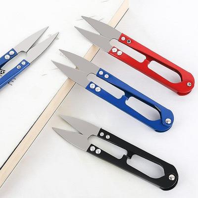 Colorful U-Shaped Wrought Iron Mini Scissors for Sewing, Cross-Stitch, and Thread Snipping