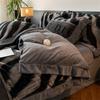 A Winter Warm Plush Bedding Set Queen King Size Soft Fleece Bed Sheets
