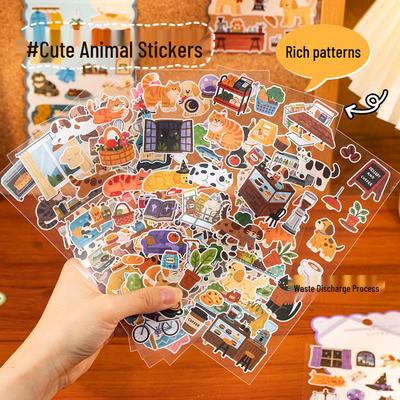 Yuxian Cute Animal Scenery Stickers for DIY Decoration