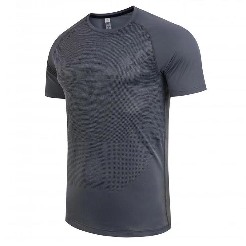 Men's 2024 Summer Quick-Dry Short Sleeve Sports Top - Round Neck, Loose Fit, Casual Fitness Running Tee