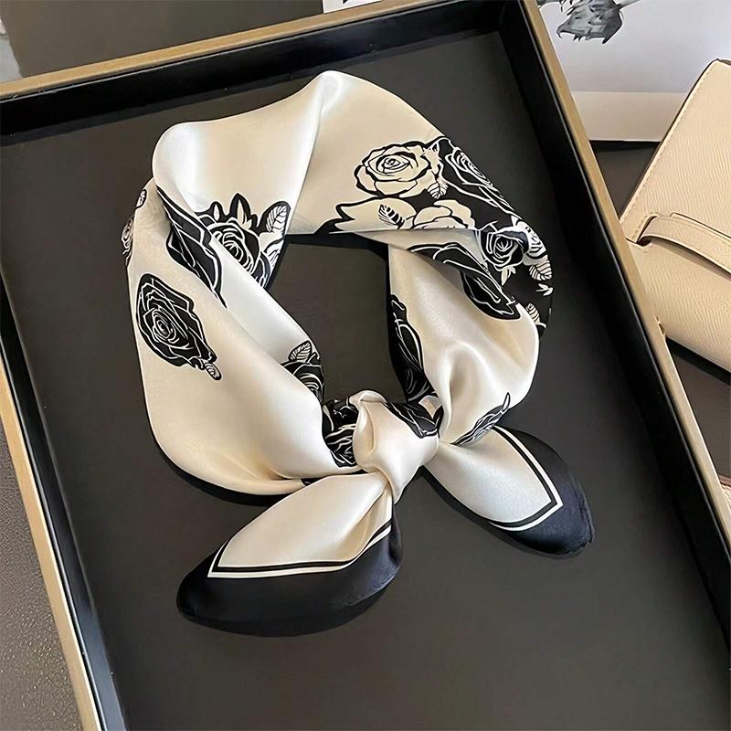 

Роскошный брендовый шелковый квадратный шарф женский цветочный шейный платок для волос пляжный хиджаб платок повязки на голову бандана женский платок 70 см