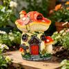 Solar Powered Mushroom House Statue Light IP54 Waterproof Garden Decor Ornament Lawn Decorative Light for Mom/Girlfriend