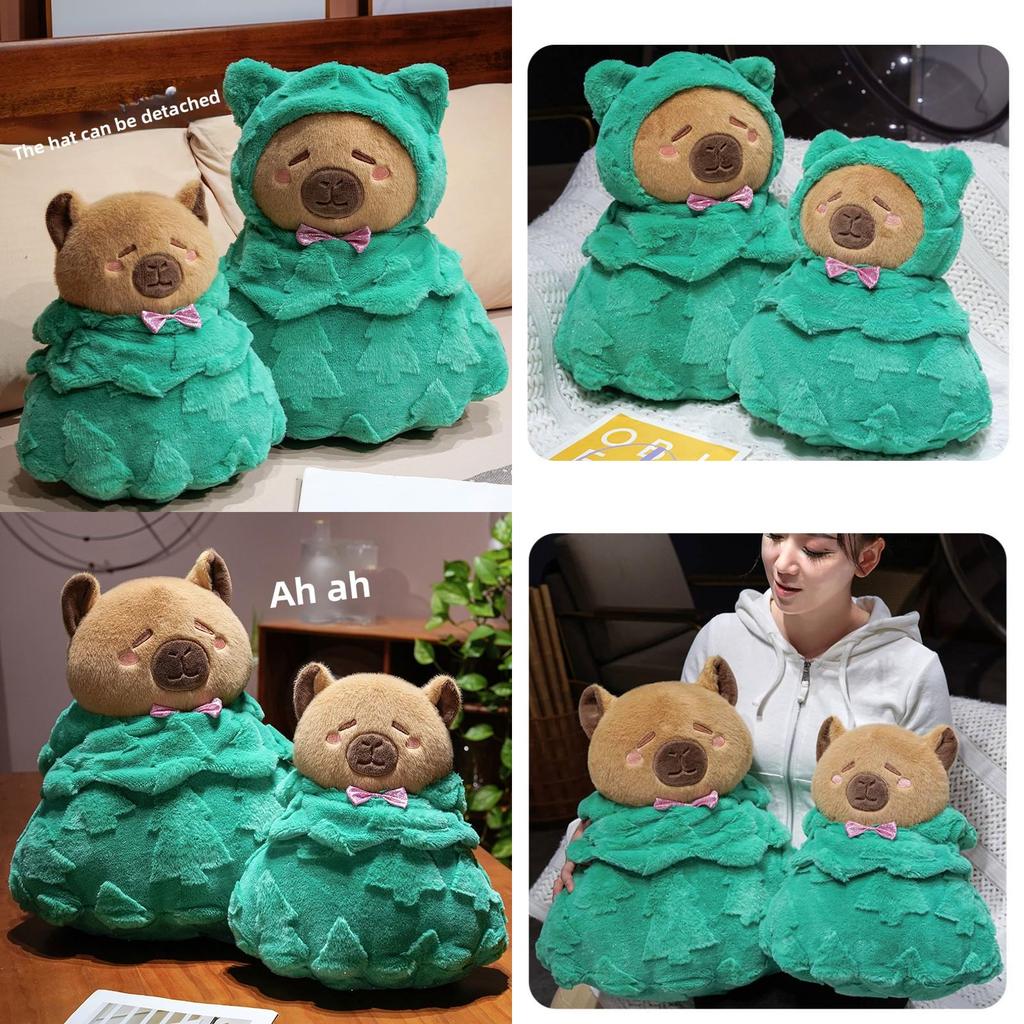 Christmas Tree Capybara Plush Gift For Kid And Women