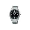 100m Waterproof, Fashionable, Solar Quartz, Steel Strap, , Men's Watch, Black Dial SBTM323