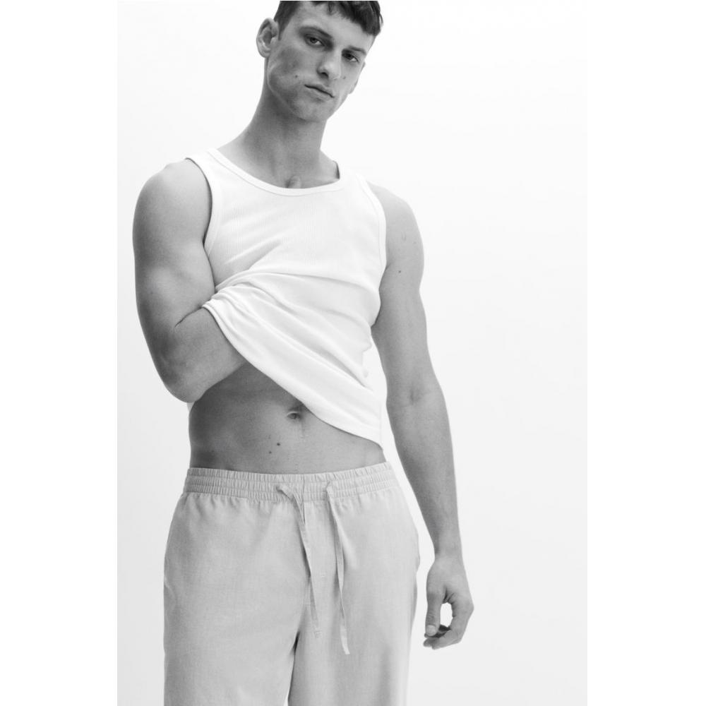 H M Poplin Pants Relaxed Fit ligHt Blue