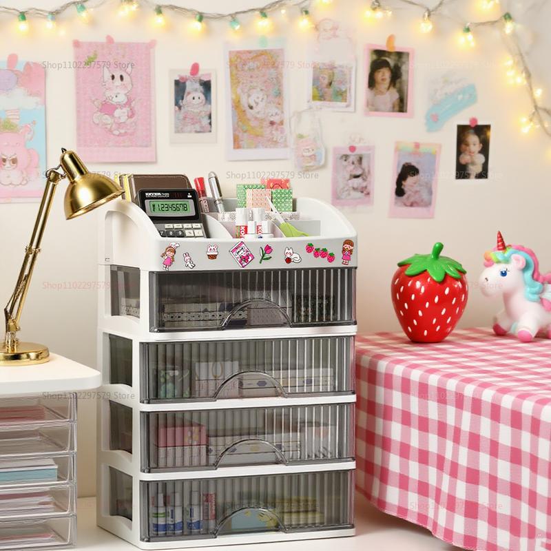 Fashionable multi-functional cosmetic storage box, hand drawer partitioning box, home desktop skin care products, makeup