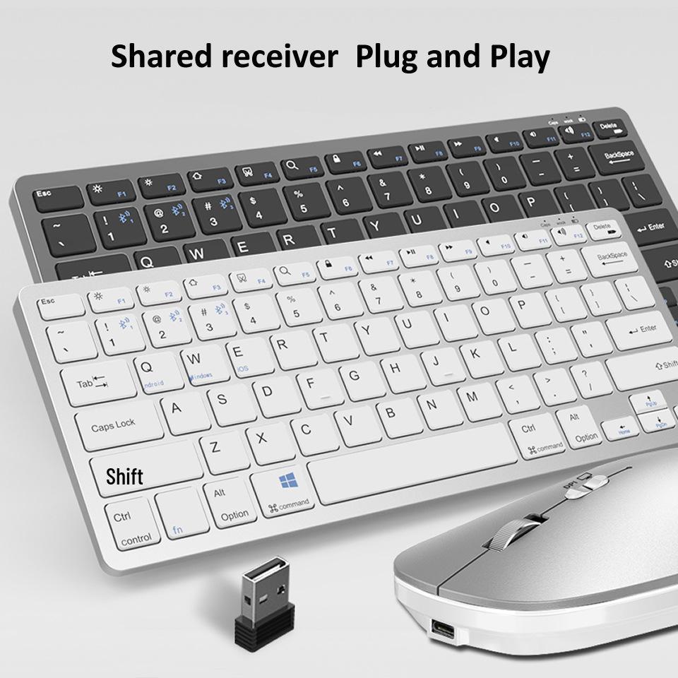 JOMAA Rechargeable Wireless Bluetooth Keyboard & Mouse Set for PC
