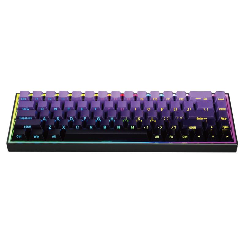 Custom Blue Switch Mechanical Keyboard - 68-Key Wired Office & Gaming with Side-Printed Keys