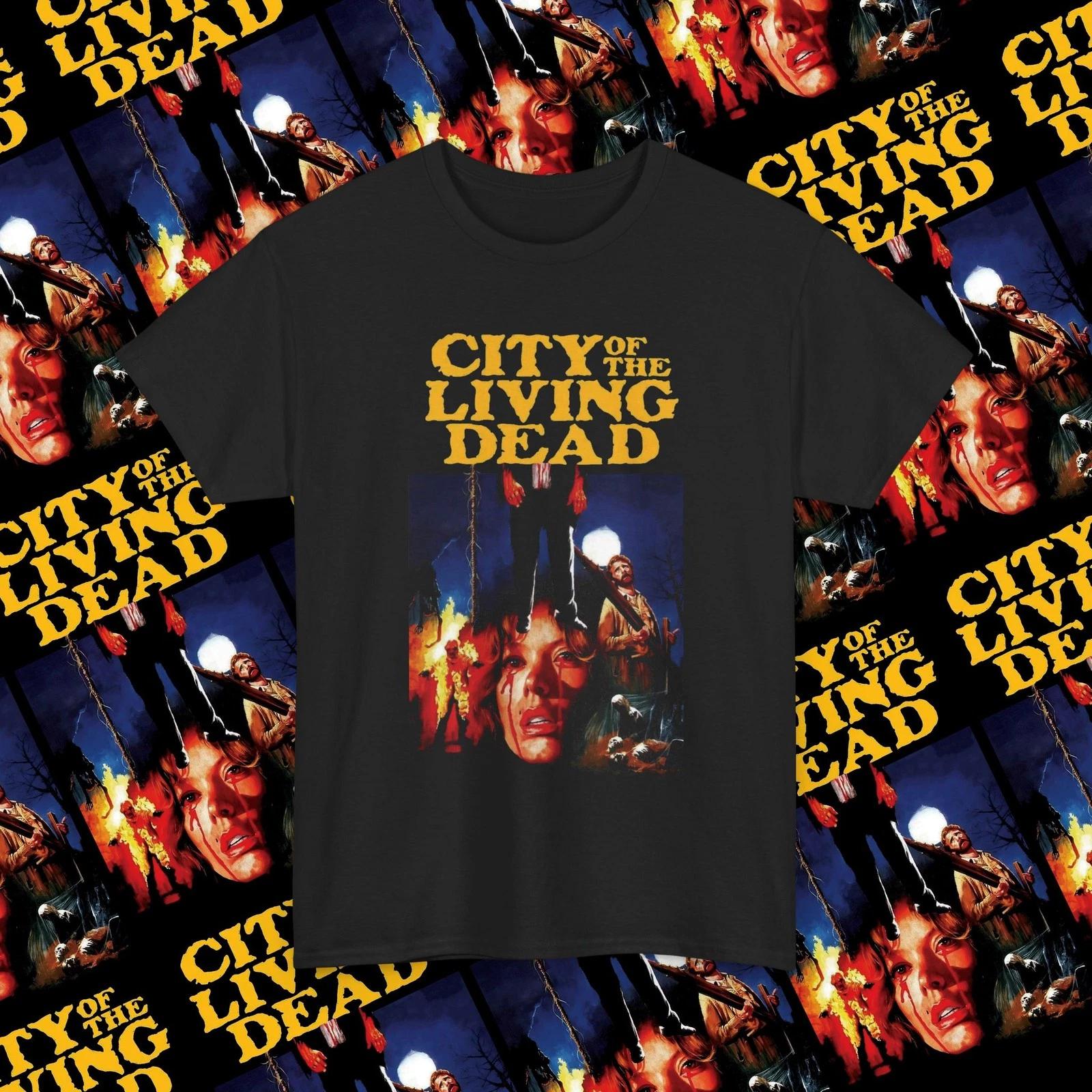 City of the Living Dead Horror Movie T-Shirt, Gates of Hell Trilogy Shirt M