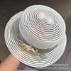 Ladies mother top hat spring and summer in the elderly new flat flower mesh hat seaside vacation beach hat