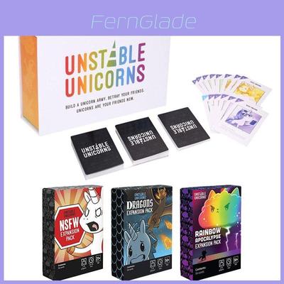 Unstable Unicorns Jogo de Cartas Expansão Nsfw Dragões Arco-Íris Pacote Festa Família