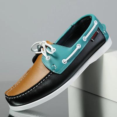 Neue Mokassins aus echtem Leder für Herren, Mokassins, Fahrerschuhe, lässig, modisch, atmungsaktiv, Dock, klassische Bootsschuhe