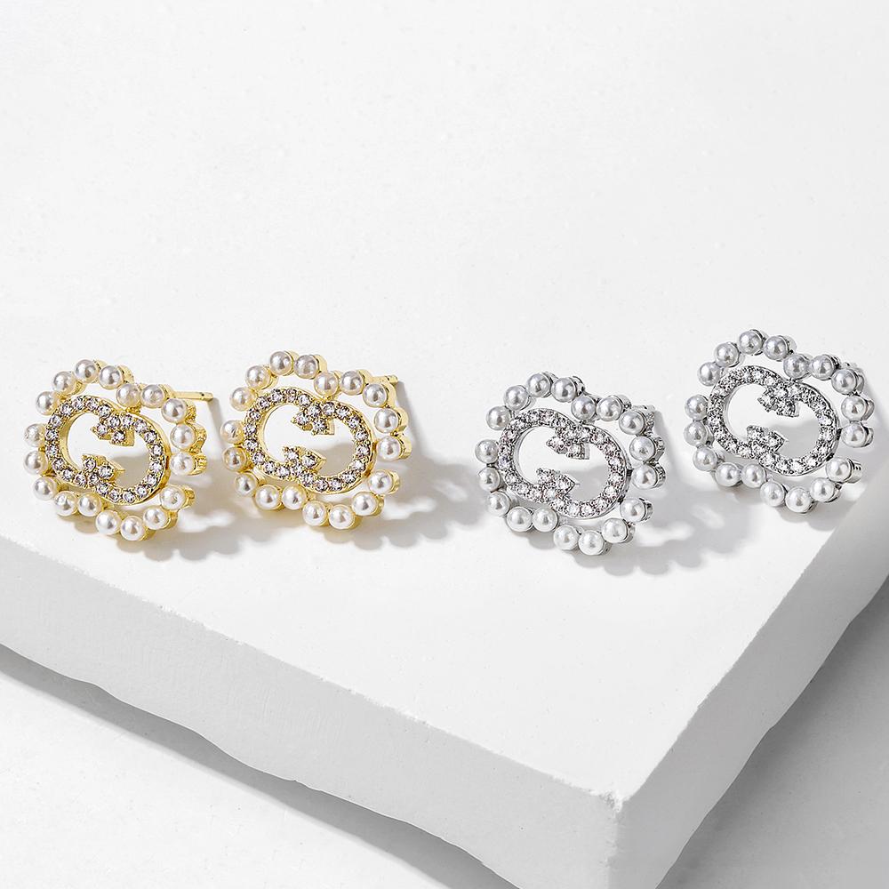 ZAKOL Geometric Hollow 8 Shaped Imitation Zircon CZ Earrings Temperament Buling Zircon Party Zircon Accessories