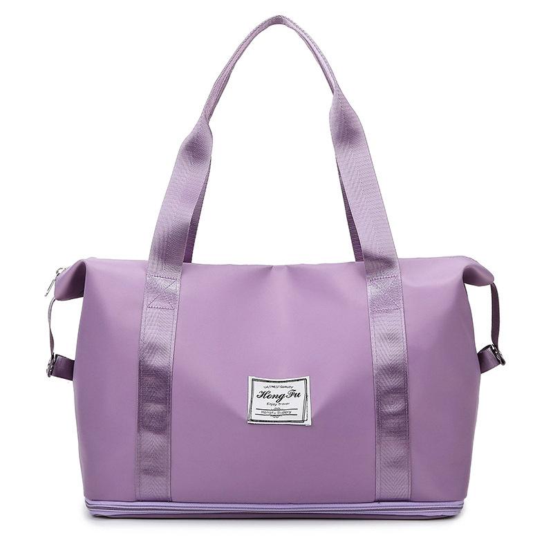 Large capacity short-distance travel bag women's shoulder expansion layer wet and dry separation yoga sports fitness bag labor bag
